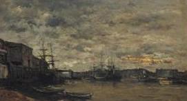 Charles-Francois Daubigny De haven van Bordeaux. Germany oil painting art